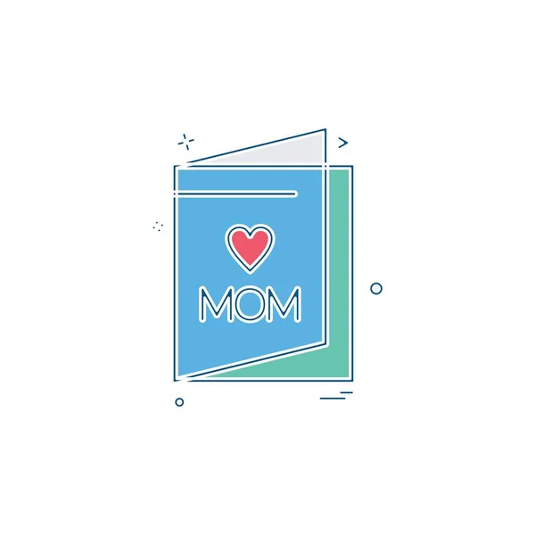 母の日カード アイコン デザインのベクトル — ストックベクタ