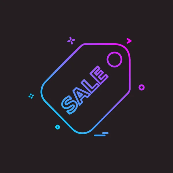 Sale Tag Icon Design Vector Illustration — Stock Vector