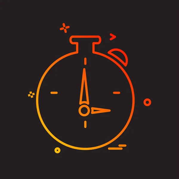 Detener Icono Reloj Diseño Vector Ilustración — Vector de stock