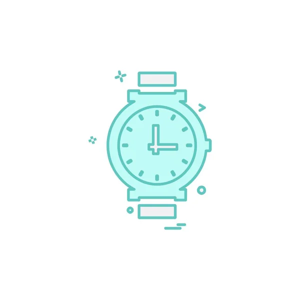 Reloj Icono Diseño Vector — Vector de stock