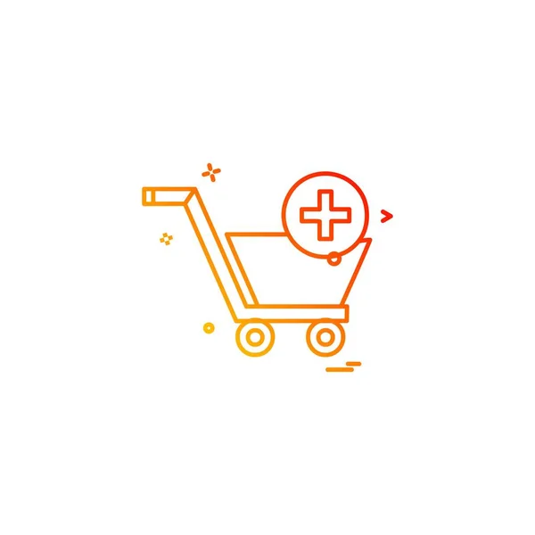 Vetor Design Ícone Compras — Vetor de Stock