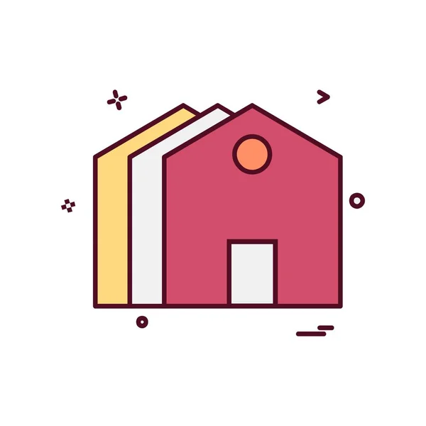 Home Icon Design Vettoriale — Vettoriale Stock