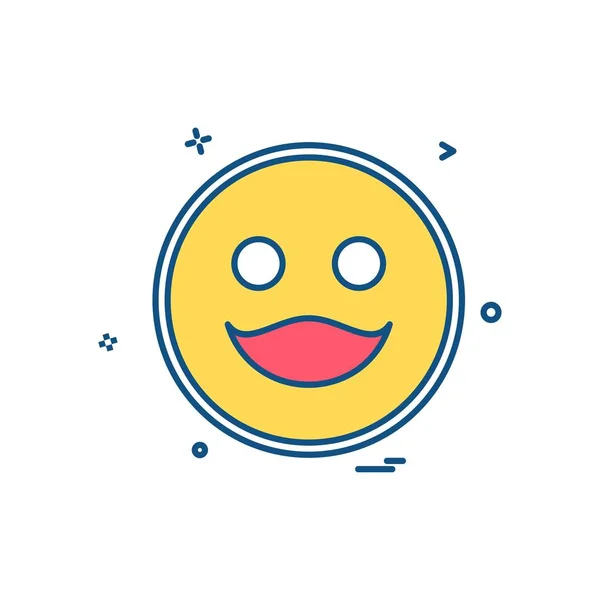 Design Ícone Emoji Feliz Ilustração Vetorial Colorida — Vetor de Stock