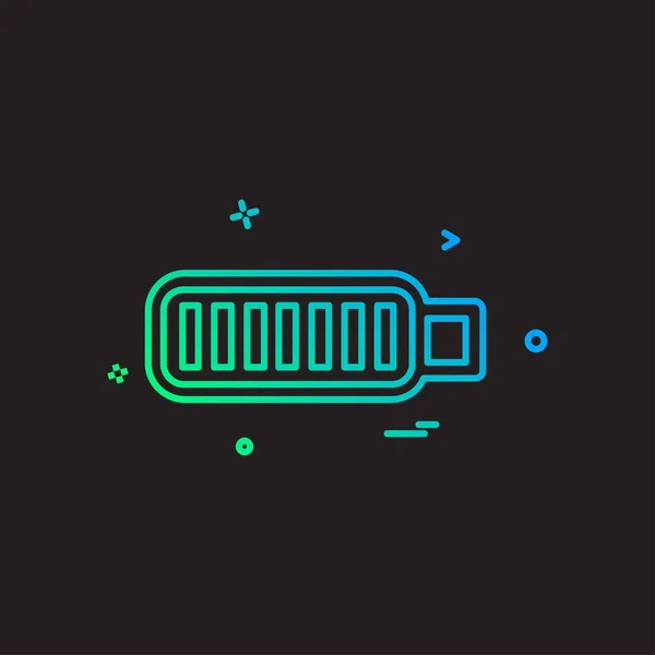 Battery Icon Design Vector — Stock Vector