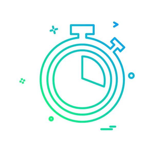 Diseño Del Icono Del Reloj Ilustración Vectorial Colorido — Vector de stock