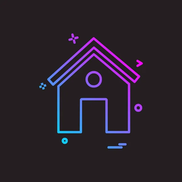 Home Icon Design Vektor Illustration — Stockvektor