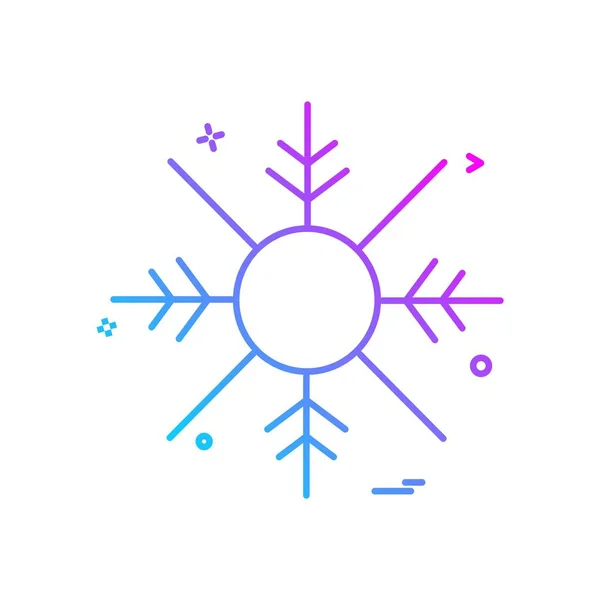 Colorful Snowflake Icon White Background — Stock Vector