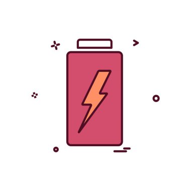 Batarya simgesi tasarım vektörü