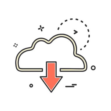 Simgesi tasarım, renkli vektör çizim indir