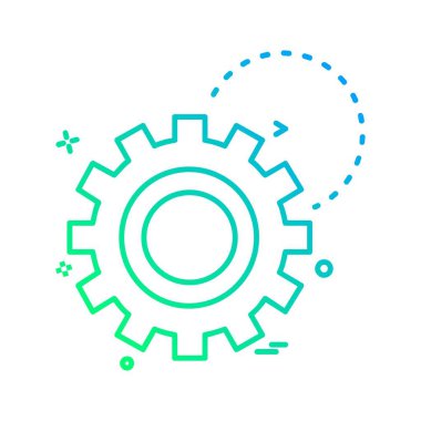 Çalışma araçlar simgesi tasarım, renkli vektör çizim 