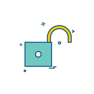 Simge tasarım vektörünü kilitle 