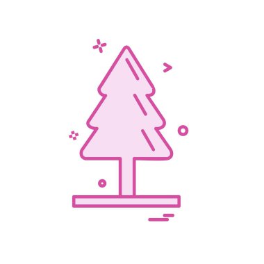 Noel ağacı simge tasarlamak vektör