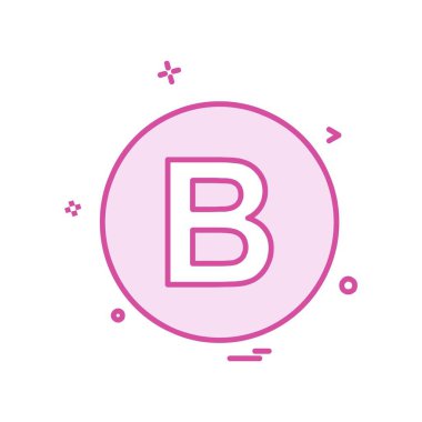 B simge tasarlamak vektör