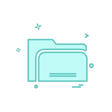 Klasör simge tasarlamak vektör 