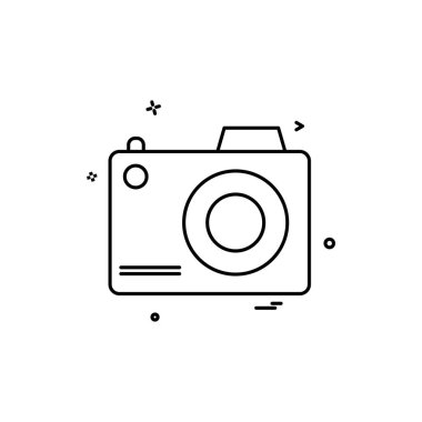 Kamera simgesi tasarım vektörü 