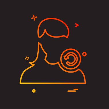 Kadın avatar simge tasarlamak vektör