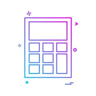 hesap makinesi simgesi vektör tasarımı 