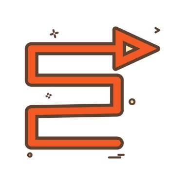 ok en altına doğru simge vektör tasarımı