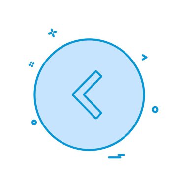 Sol ok simgesi tasarım vektörü