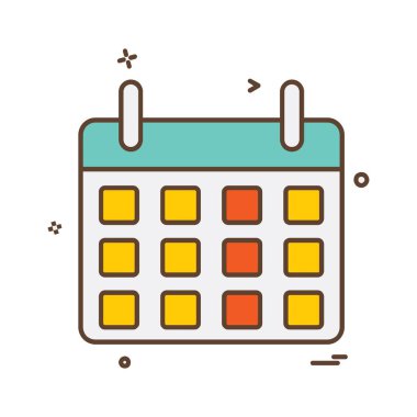 Takvim simgesi tasarım vektörü