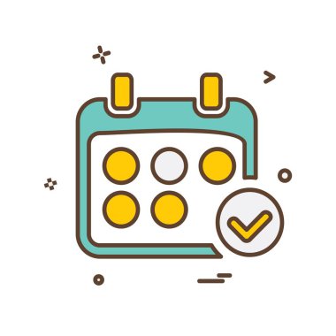 Takvim simgesi tasarım vektörü