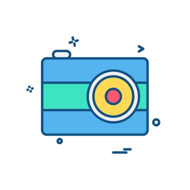 Kamera simgesi tasarım vektörü