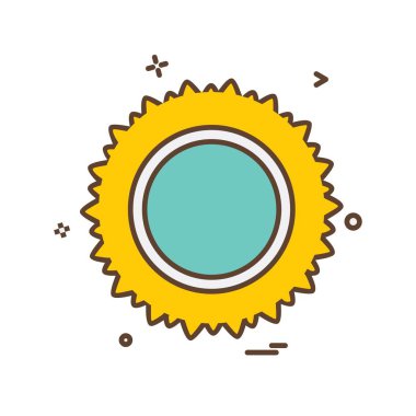 Güneş simgesi tasarım, renkli vektör çizim