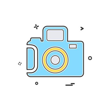 Kamera simgesi tasarım vektörü