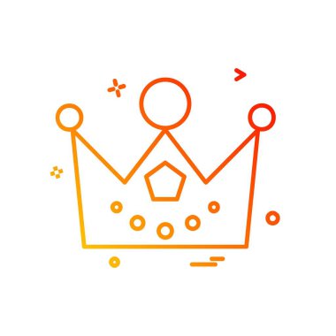 Taç simge tasarlamak vektör