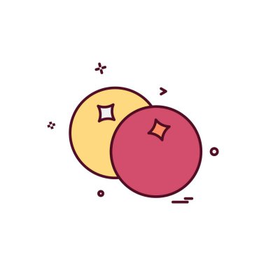 Meyve simgesi tasarım vektörü