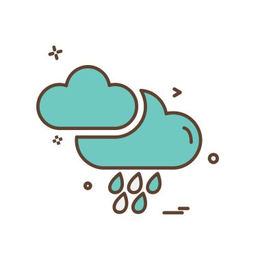 Weather simge vektör beyaz arka plan üzerinde