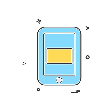 Mobil simge tasarım vektörü