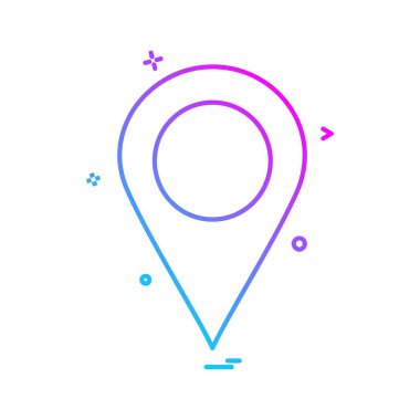 Gezinti simgesi tasarım, renkli vektör çizim