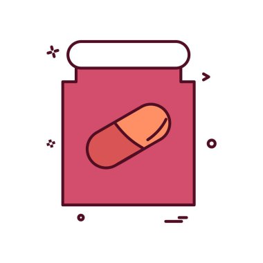 ilaç kutusu ikon vektör tasarımı