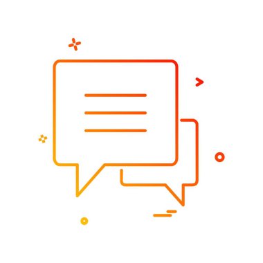 Sohbet simgesi tasarım vektörü