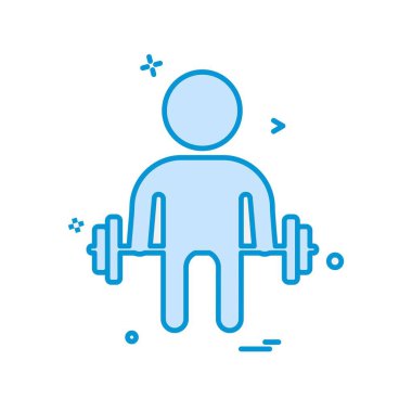 Vücut Oluşturucu simge tasarlamak vektör 