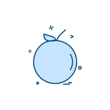 Meyve simgesi tasarım vektörü