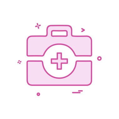 Tıbbi simge tasarım, renkli vektör çizim