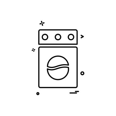 Mobilya simgesi tasarım, renkli vektör çizim