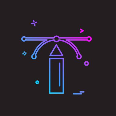 Kalem simgesi tasarım vektörü