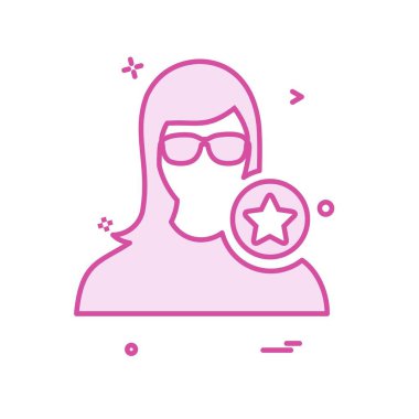 Kadın avatar simge tasarlamak vektör