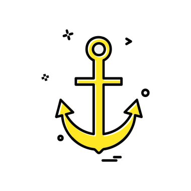 Çapa simgesi tasarım vektörü