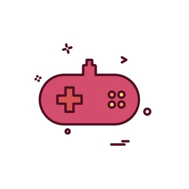 Oyun uzak simge tasarım vektörü