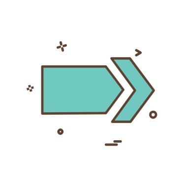 Sağ ok simge tasarlamak vektör