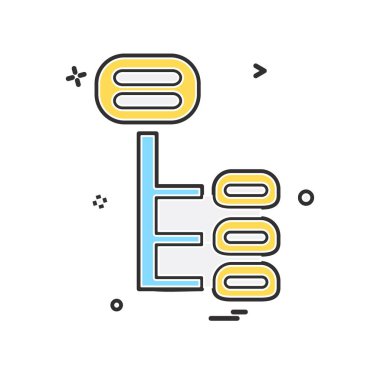 Menü simgesi tasarım, renkli vektör çizim