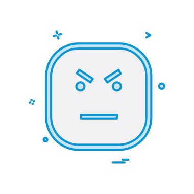 Üzgün emoji simgesi tasarım, renkli vektör çizim