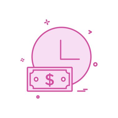 Saat izle doları simge vektör tasarımı