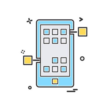 Cep telefonu simge tasarlamak vektör