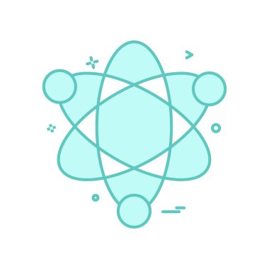 atom bilimi ikon vektör tasarımı