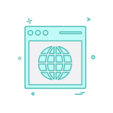 Web yerleşim simgesi tasarım vektörü